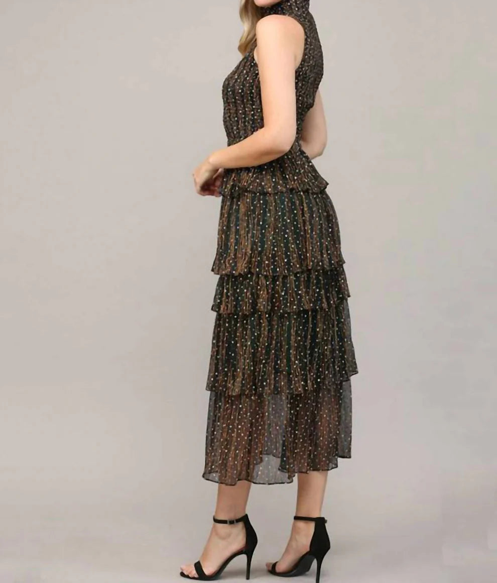FINAL SALE Black Tiered Maxi Dress