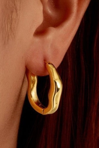 U-Shape Huggie Hoops