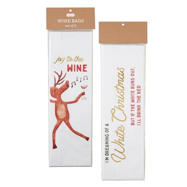 Christmas Paper Wine Bag Sets