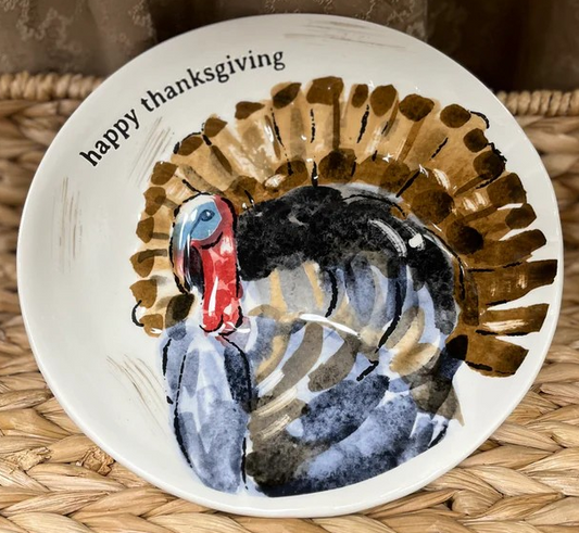 Happy Thanksgiving Turkey Plate