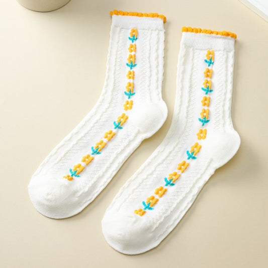 Flower Socks-Yellow