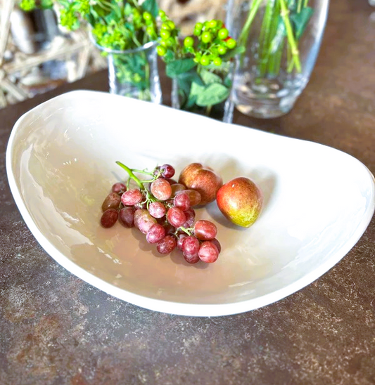 Oblong Crescent Melamine Serving Bowl