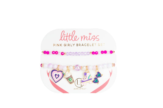 Pink Girly Kids Bracelet Set