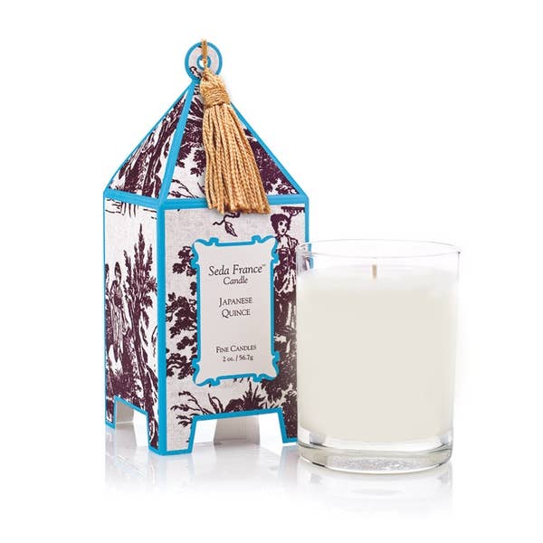 Japanese Quince Toile Mini Pagoda Candle