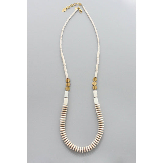 White Magnesite Long Necklace
