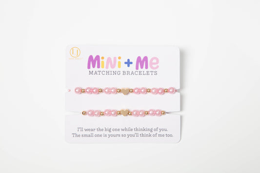 Pink Pearl Mommy & Me Bracelet Set