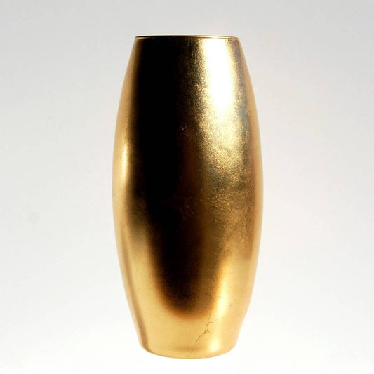 Gilt 10" Glass Bullet Vase