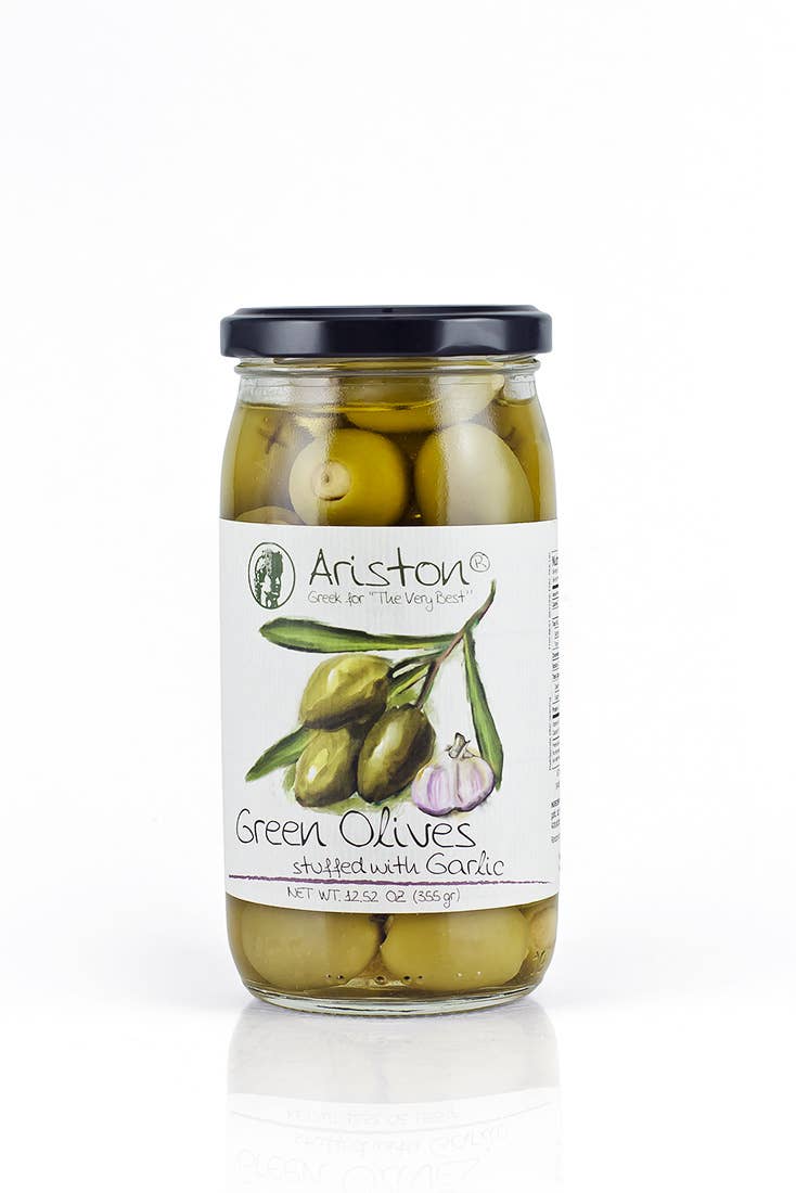Ariston Green Olives Stuffed Garlic