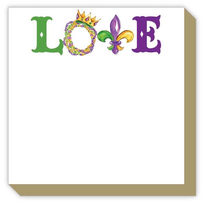 Mardi Gras LOVE Luxe Notepad