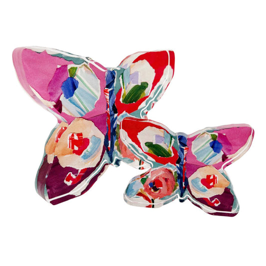 Red Butterfly Large Acrylic Block