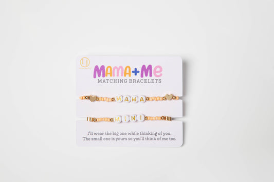 Peach Mama & Mini Bracelet Set