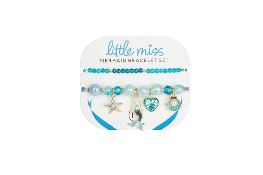 Blue Mermaid Kids Bracelet Set