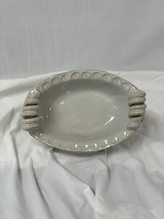 FP Small Oval Spiral Handled Bowl in High Cotton