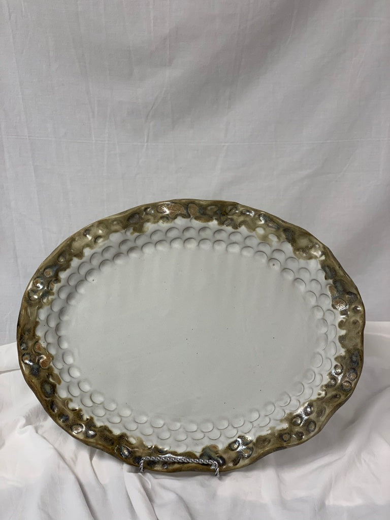 FP Large Oval Platter in Ivory Linen