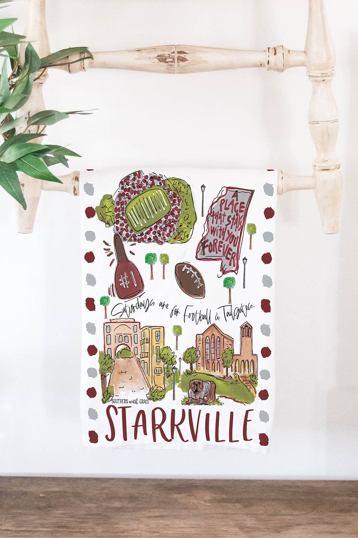 Starkville Linen Tea Towel