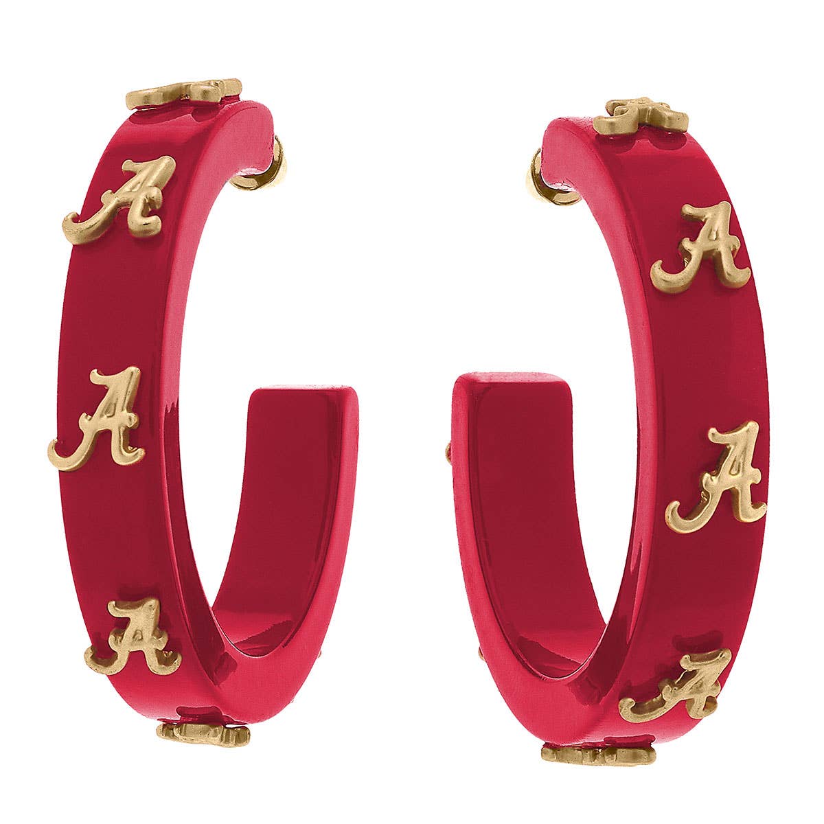 Alabama Resin Logo Hoop Earrings