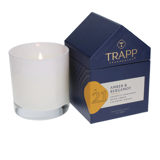 FINAL SALE Amber and Bergamot Trapp Candle