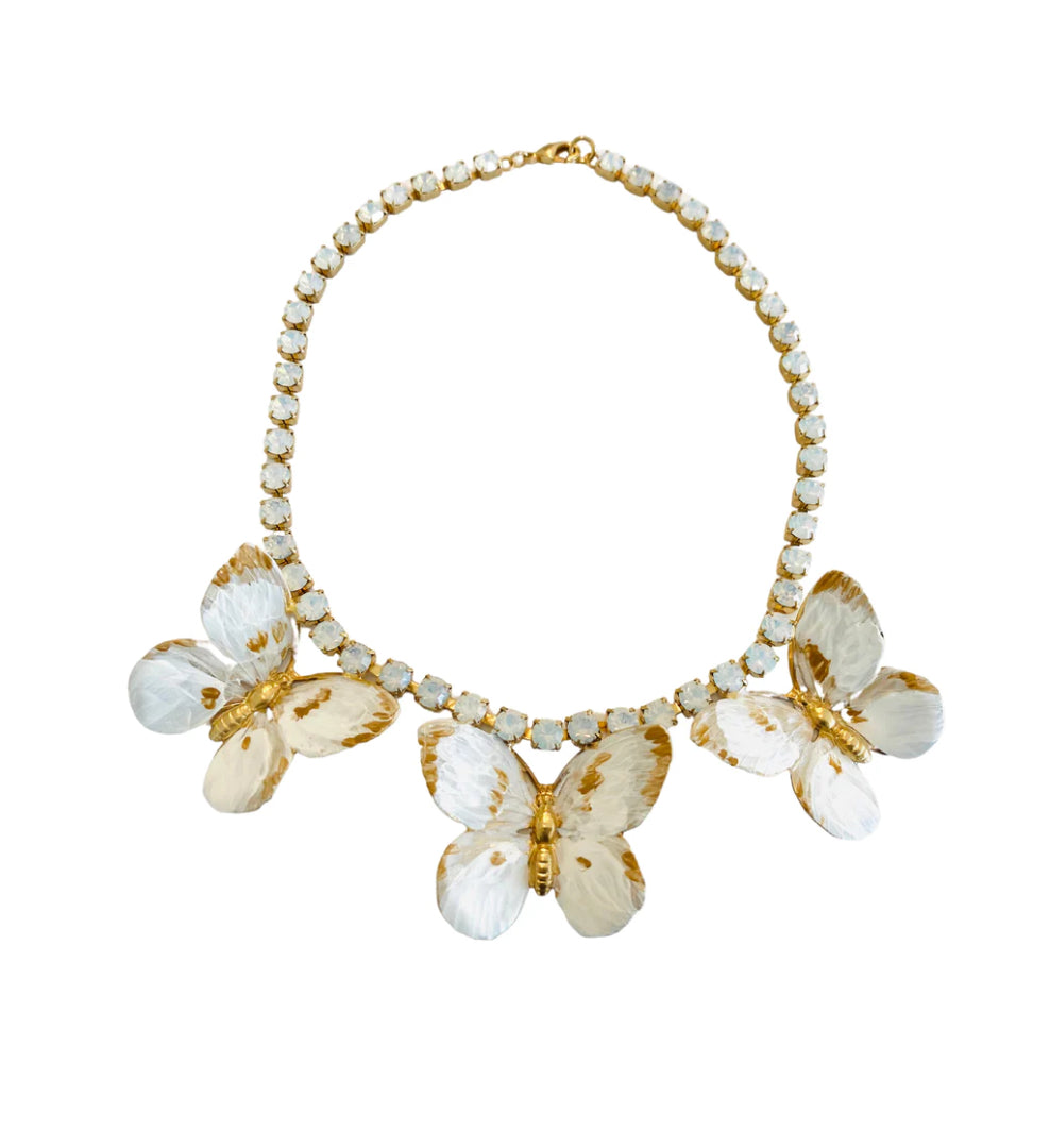 FINAL SALE Winter Butterfly Necklace