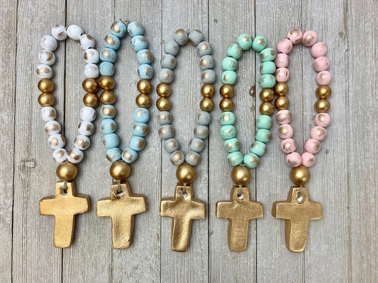 Baby Blessing Beads With Cross