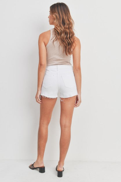 Loft white store denim shorts