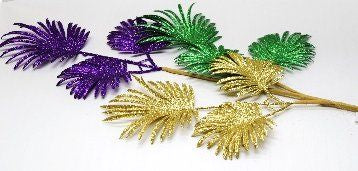 Mardi Gras Glittered Palm Pick