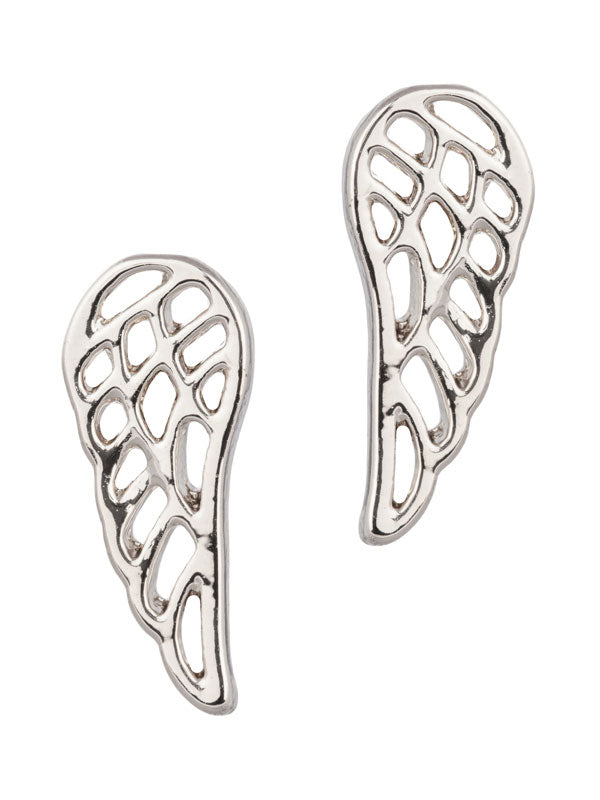 Wing Stud Earrings In Gold & Silver