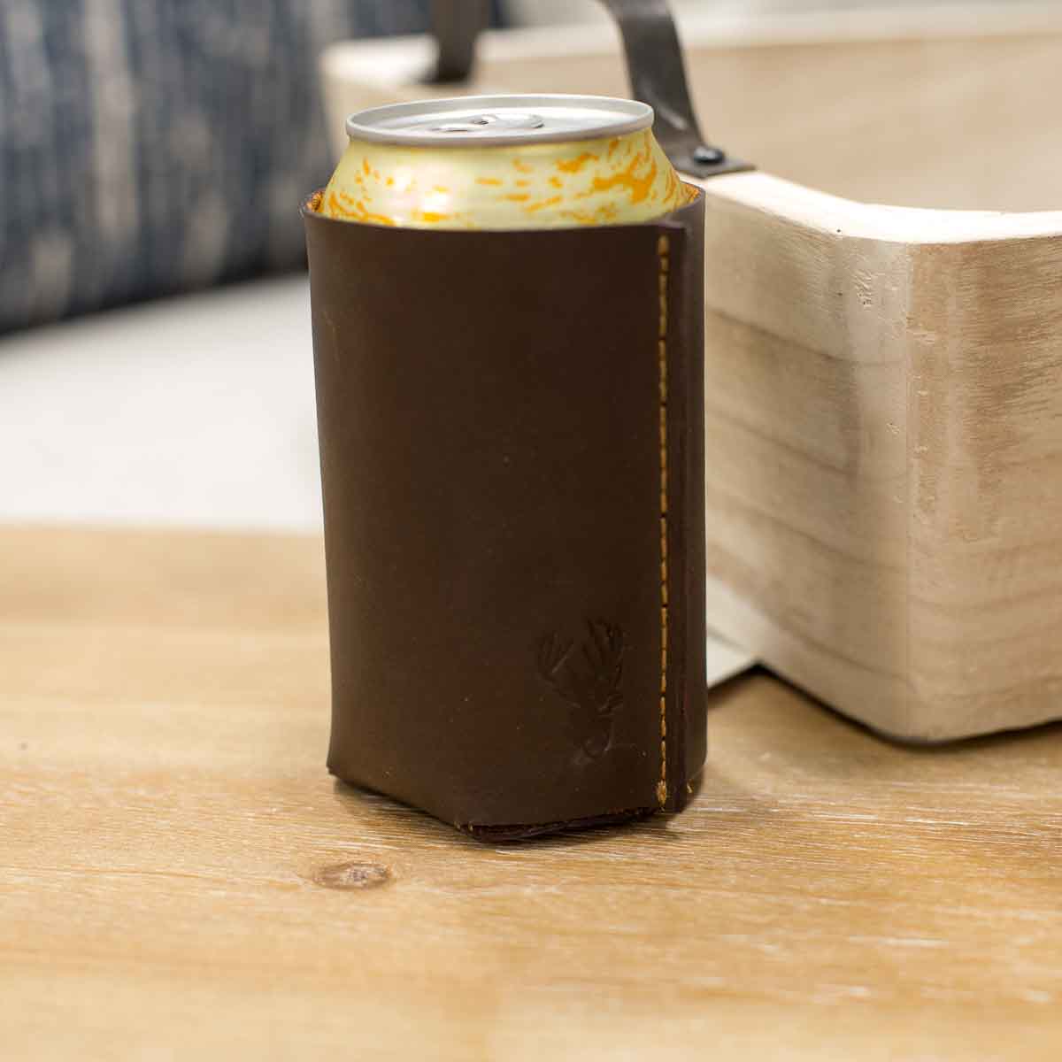 Deer Leather Embossed Can Cooler
