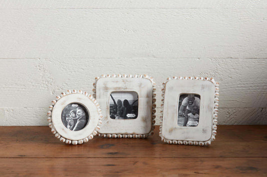Beaded Wooden Picture Frames