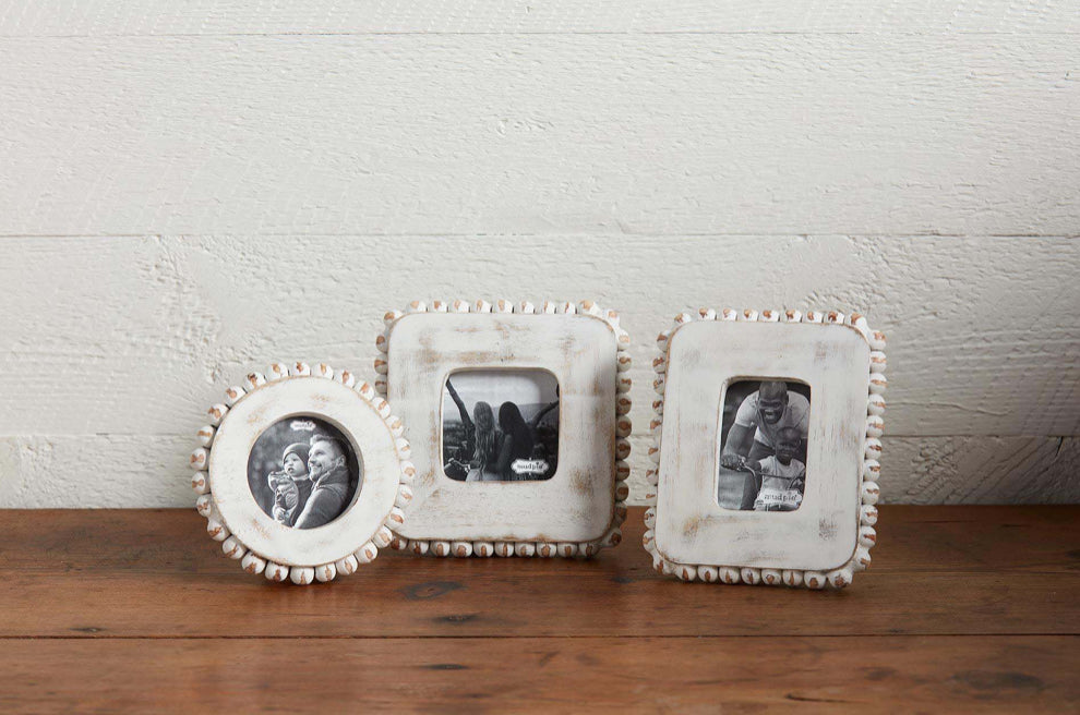 FINAL SALE Beaded Wooden Picture Frames