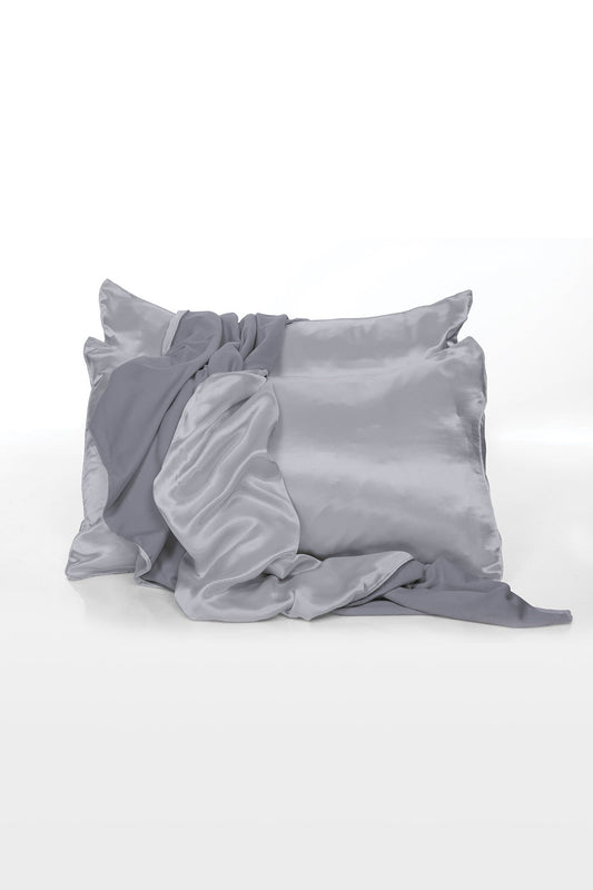 PJH Set of 2 Silver Pillow Cases