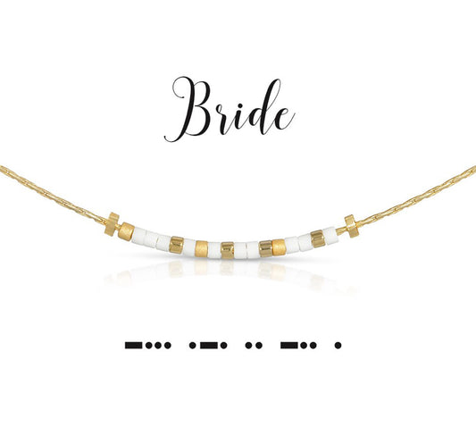 FINAL SALE Bride Morse Code Necklace