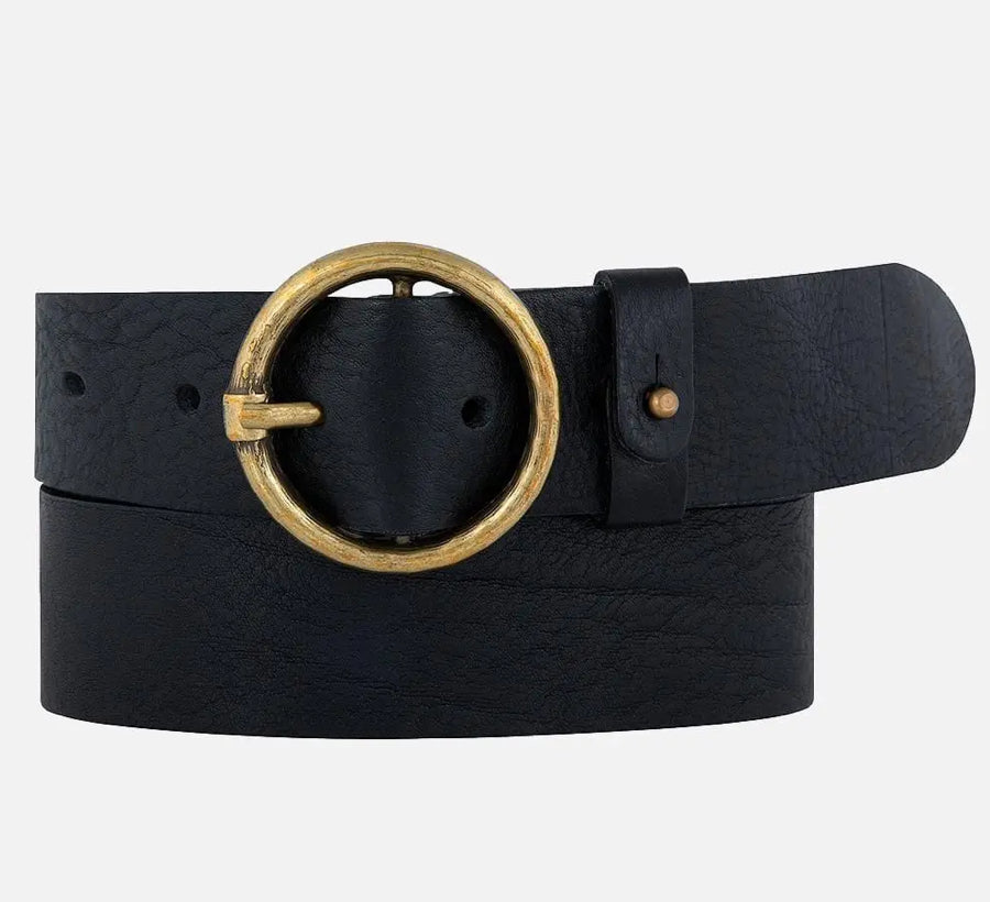 FINAL SALE Pip 2.0 Leather Belt In Black