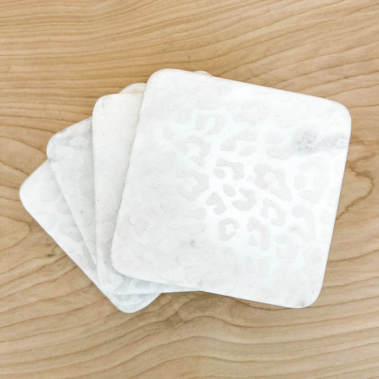 Leopard Marble Coasters Set of 4