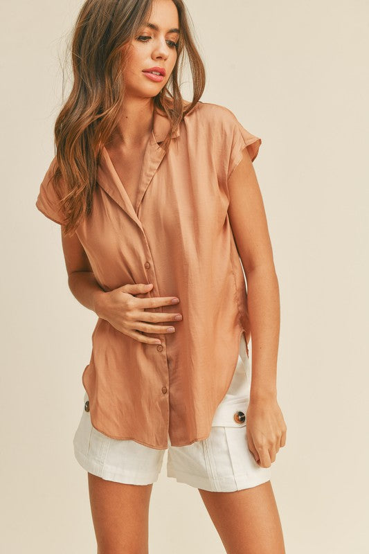 Ginger Button Down Top