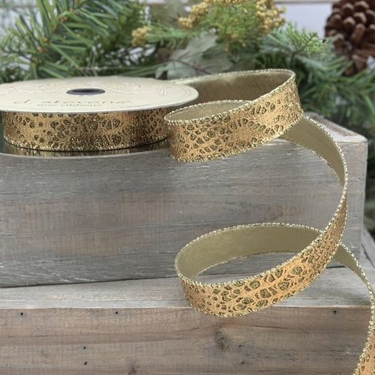 Luxe Metallic Animal Print Ribbon