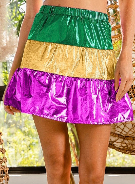 Mardi Gras Metallic Skirt