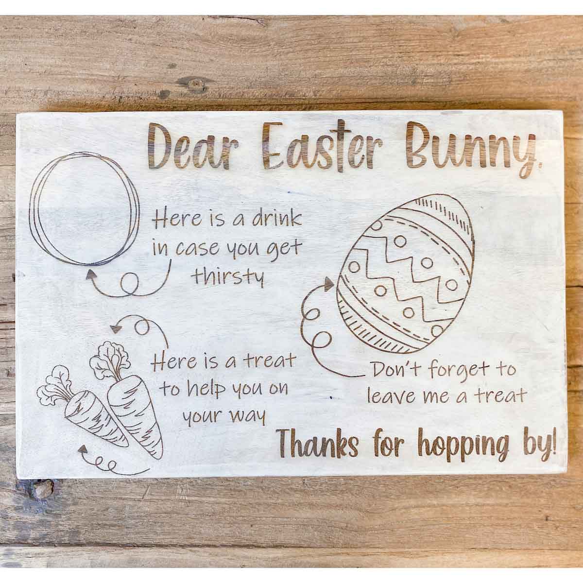 Dear Easter Bunny Board