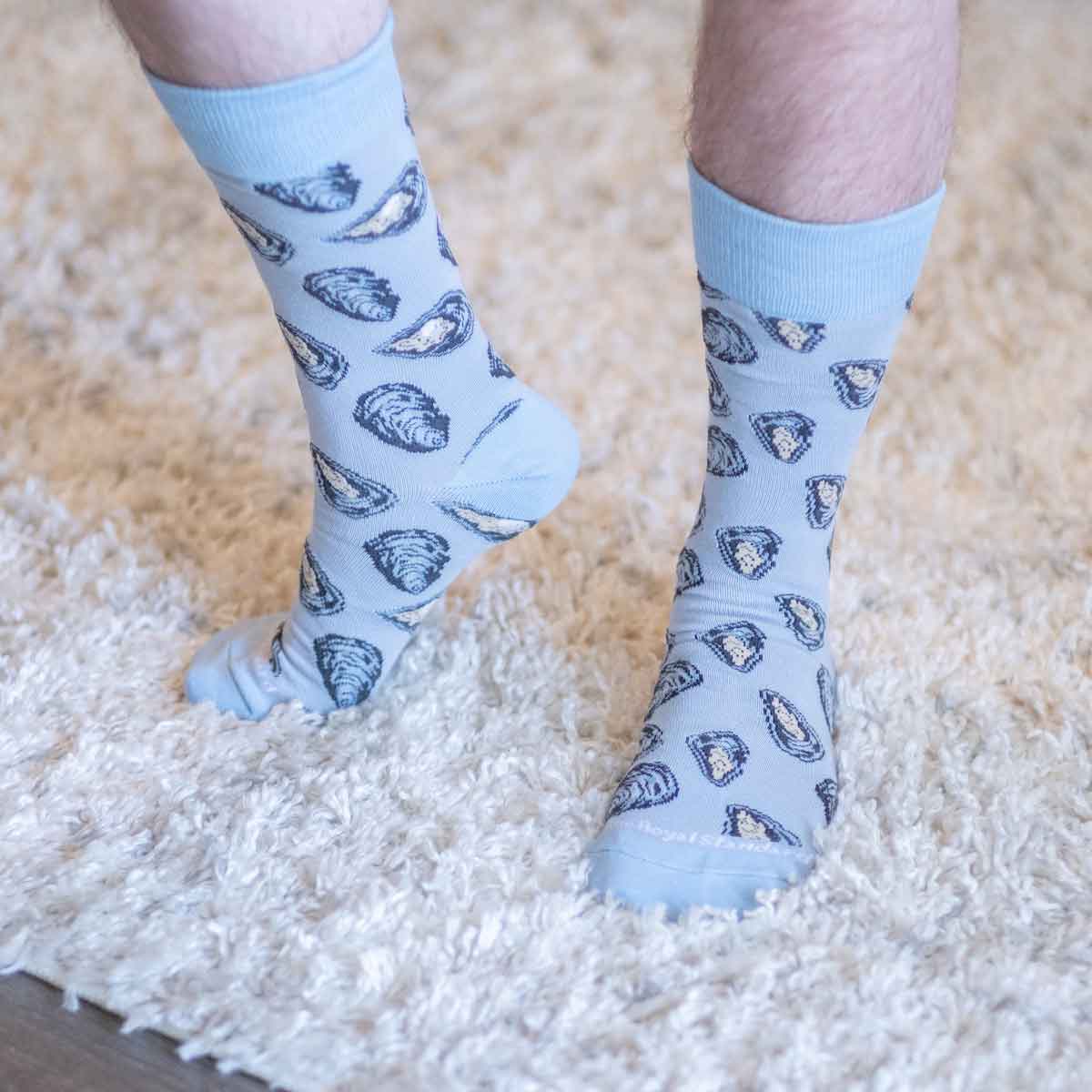 Men's Blue Oyster Socks