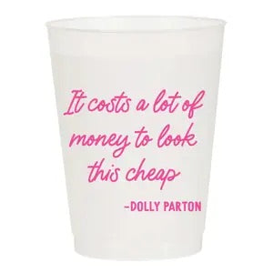 Dolly Parton Set Of 10 Plastic Cups