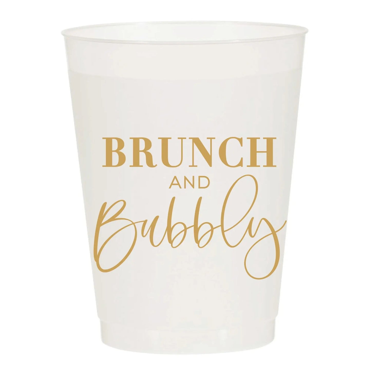 Brunch & Bubbly Set Of 10 Plastic Cups