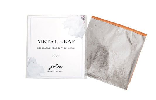 FINAL SALE Jolie Silver Metal Leaf