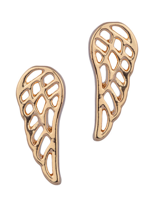 Wing Stud Earrings In Gold & Silver