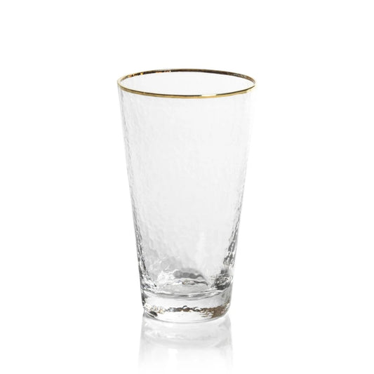Zodax Negroni Hammered Tapered High Ball Glass