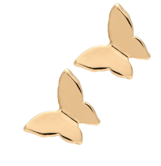 Butterfly Stud Earrings In Gold & Silver