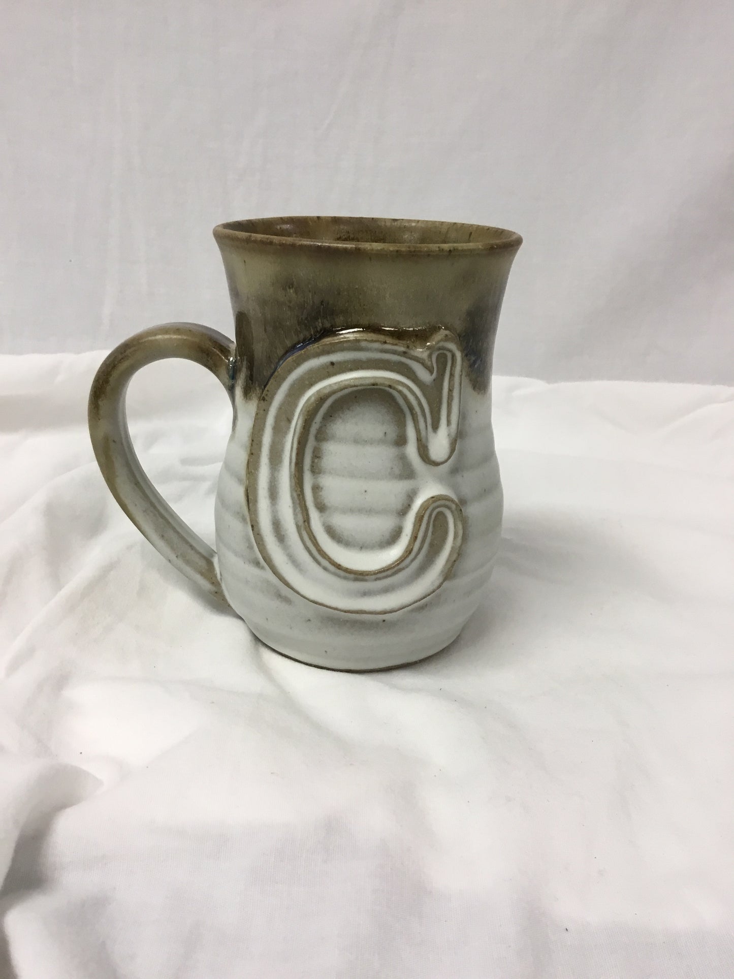 FP Initial Mugs in Ivory Linen