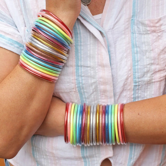 FINAL SALE Glitter Jelly Tube Bangle Bracelet