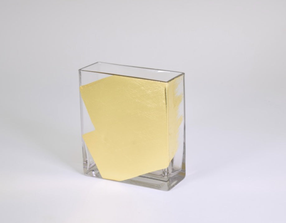 6” Rectangular Glass Vase