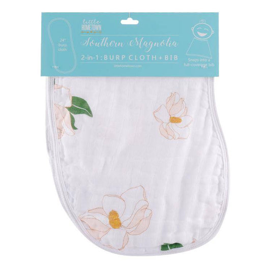 Little Hometown 2-In-1 Burp Cloth & Bib-Magnolia